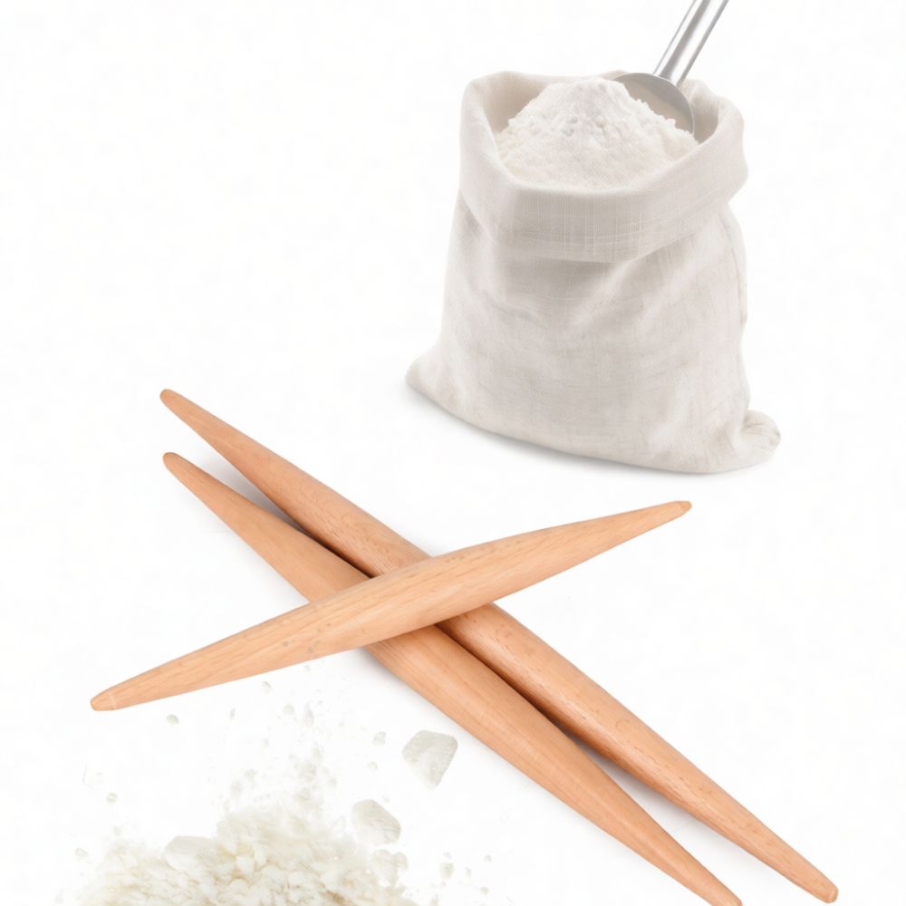 Kitchen Roller Baking - Durable Wooden Rolling Pin Pointed End